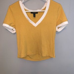 Yellow ribbed Forever 21 shirt
